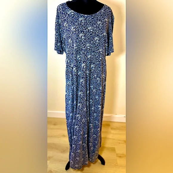 jones new york maxi dress Jones New York Brown Maxi Dress S/M, Brown Midi Dress, Contrast Band 90s Dress, Slip Dress